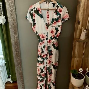 Forever 21 floral jumpsuit